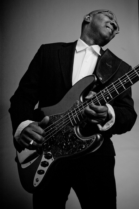 George Moye portrait with bass